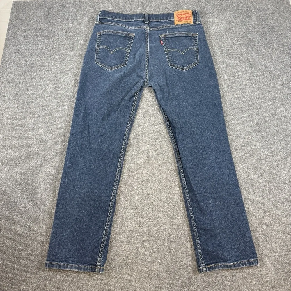 Levi's‎ Jeans Mens 35x30 (Fits 32x29) Blue 514 Slim Straight Stretch Medium Wash